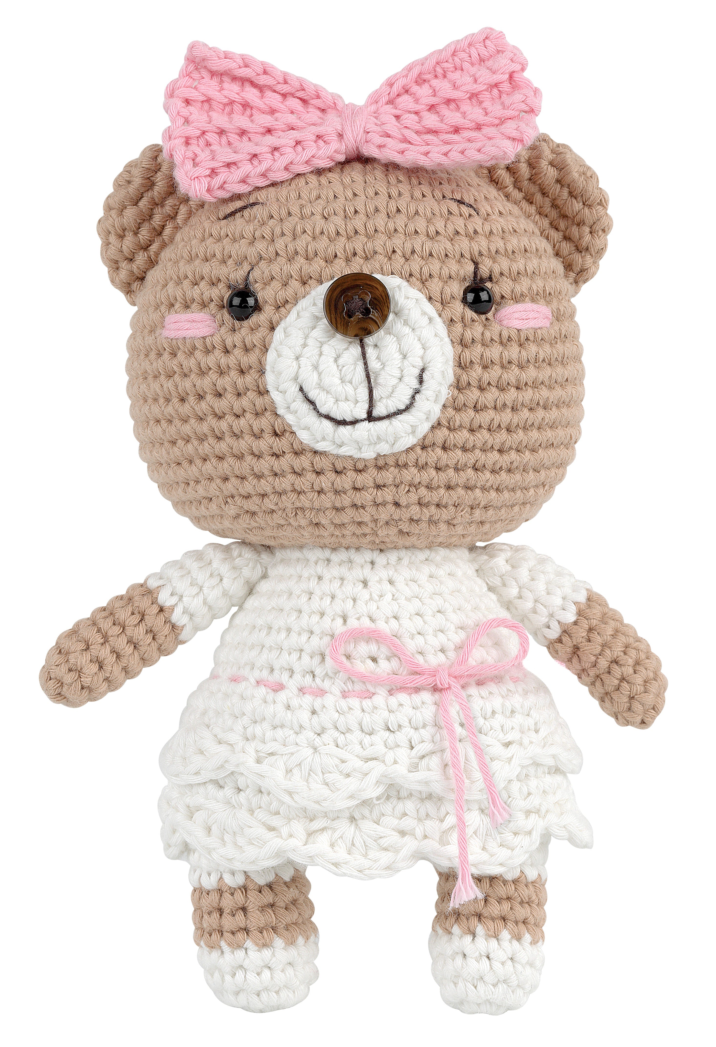 Knitty Critter Crochet Wedding Bears - Bertha Bride