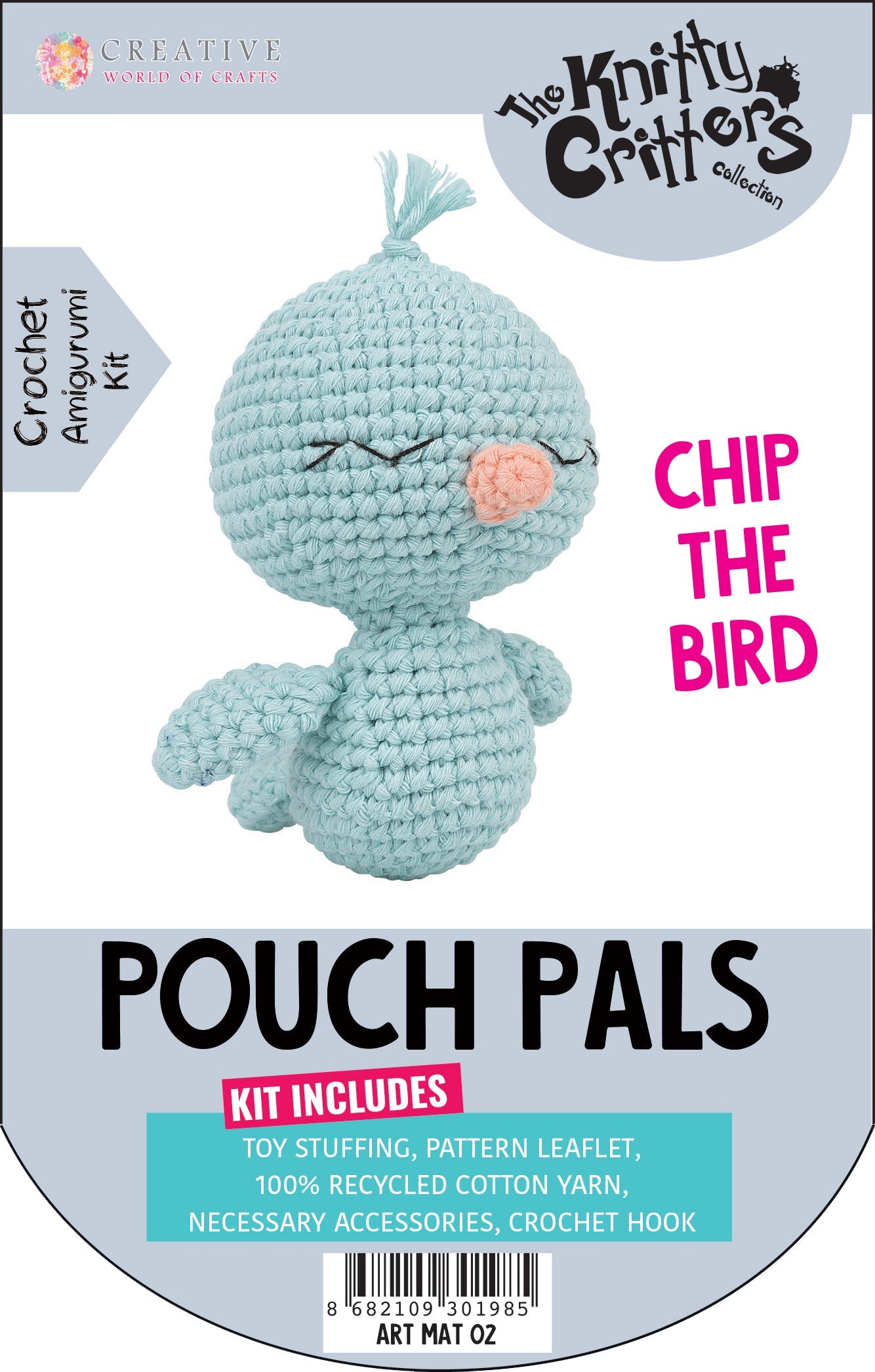 Knitty Critters - Pouch Pals - Chip The Bird