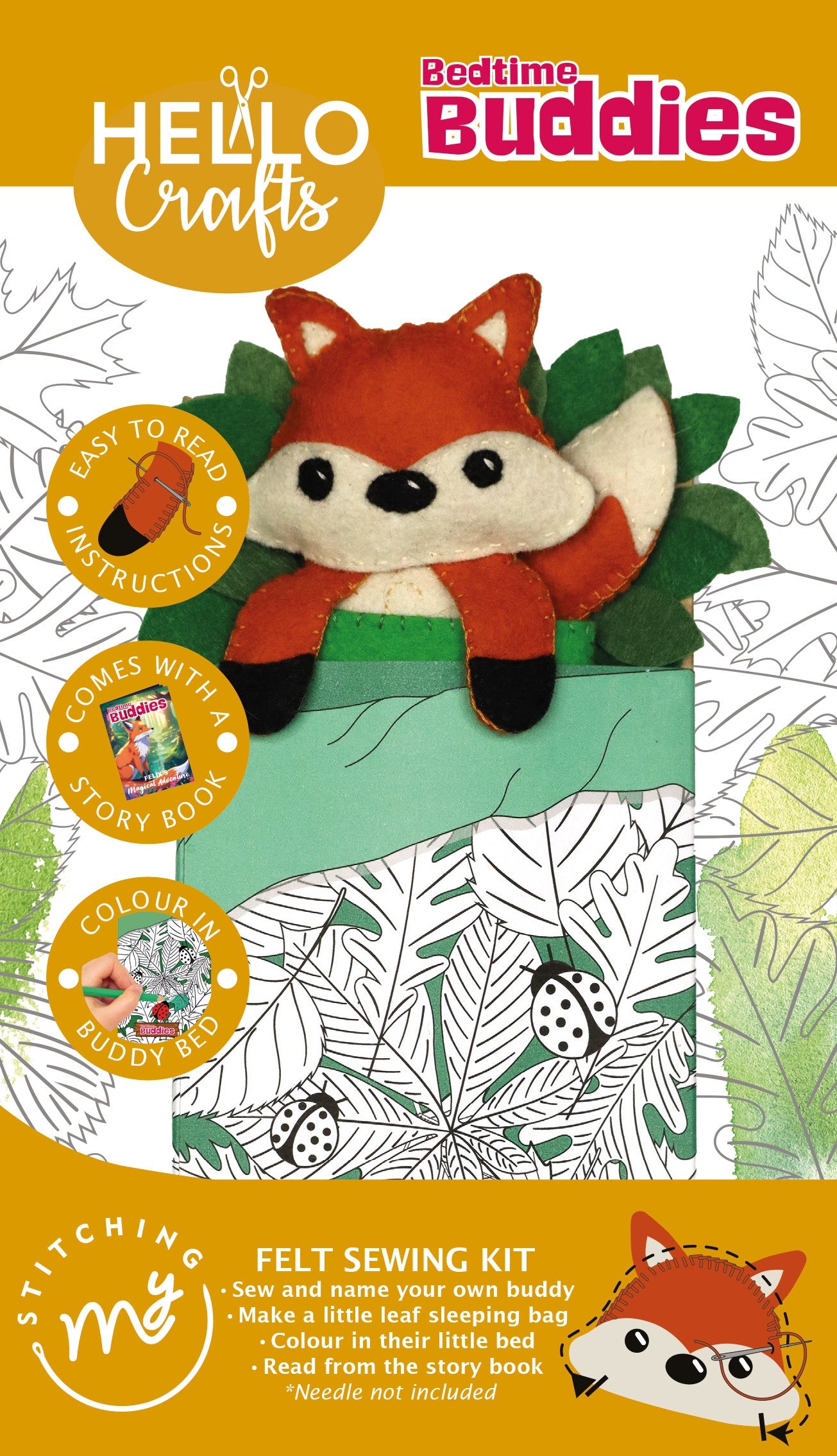 Bedtime Buddies Felt Sewing Kit - Felix the Fox