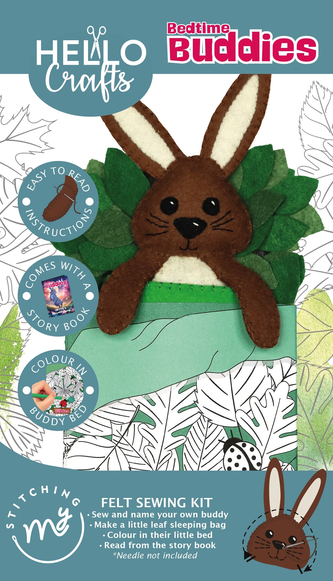Bedtime Buddies Felt Sewing Kit - Hettie the Hare