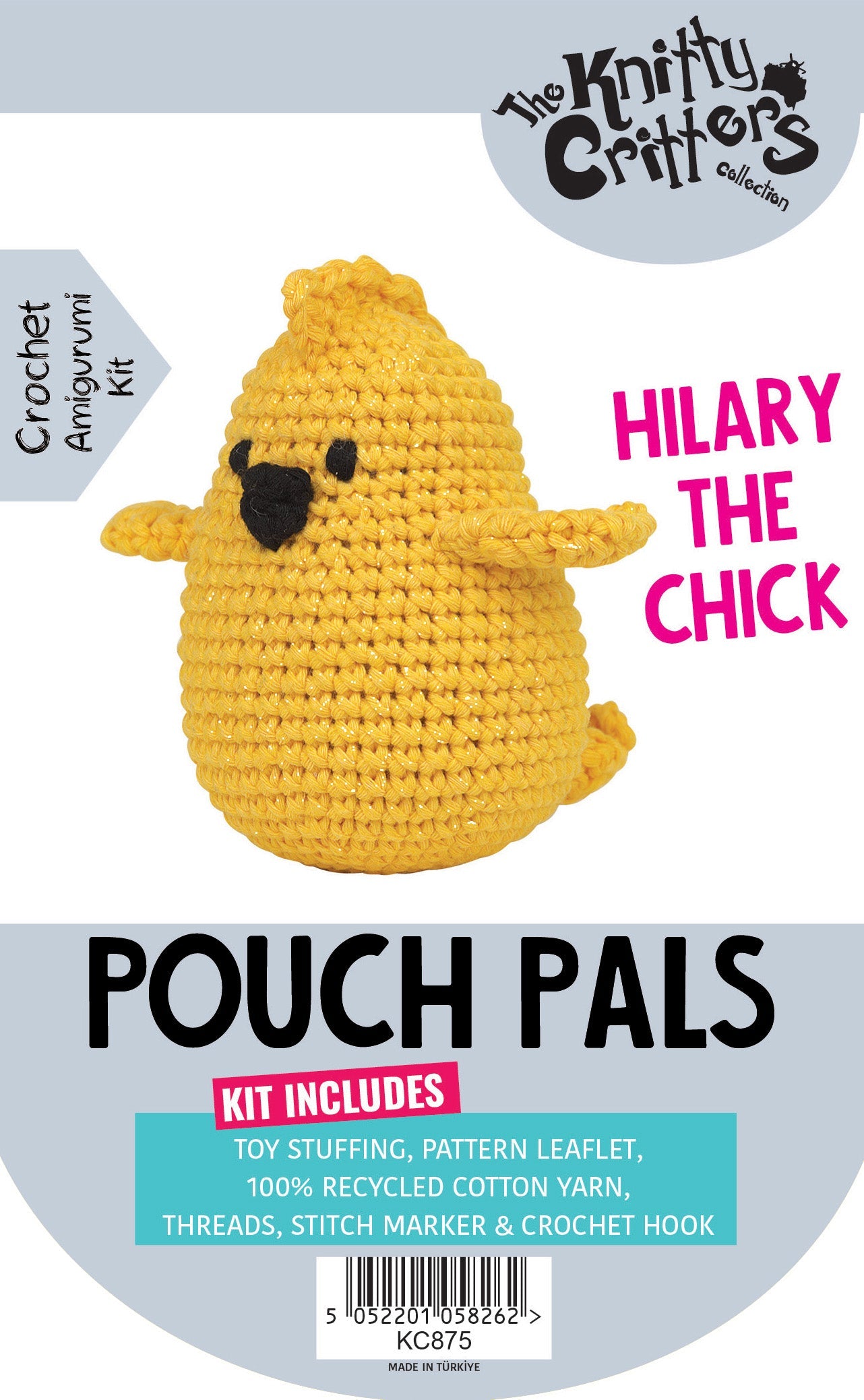 Knitty Critters - Pouch Pals - Hilary The Chick