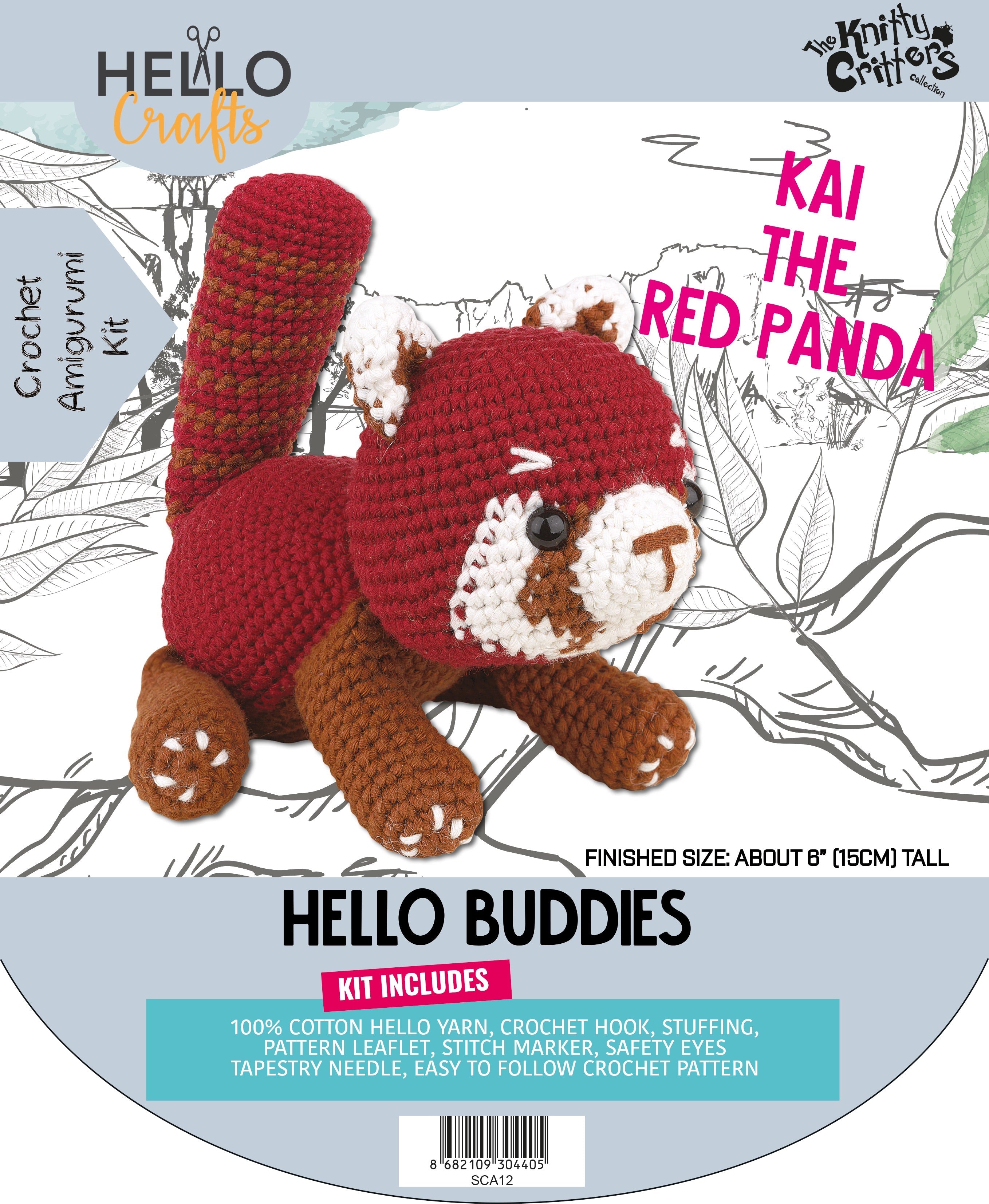 Knitty Critters - Hello Buddies - Kai The Red Panda