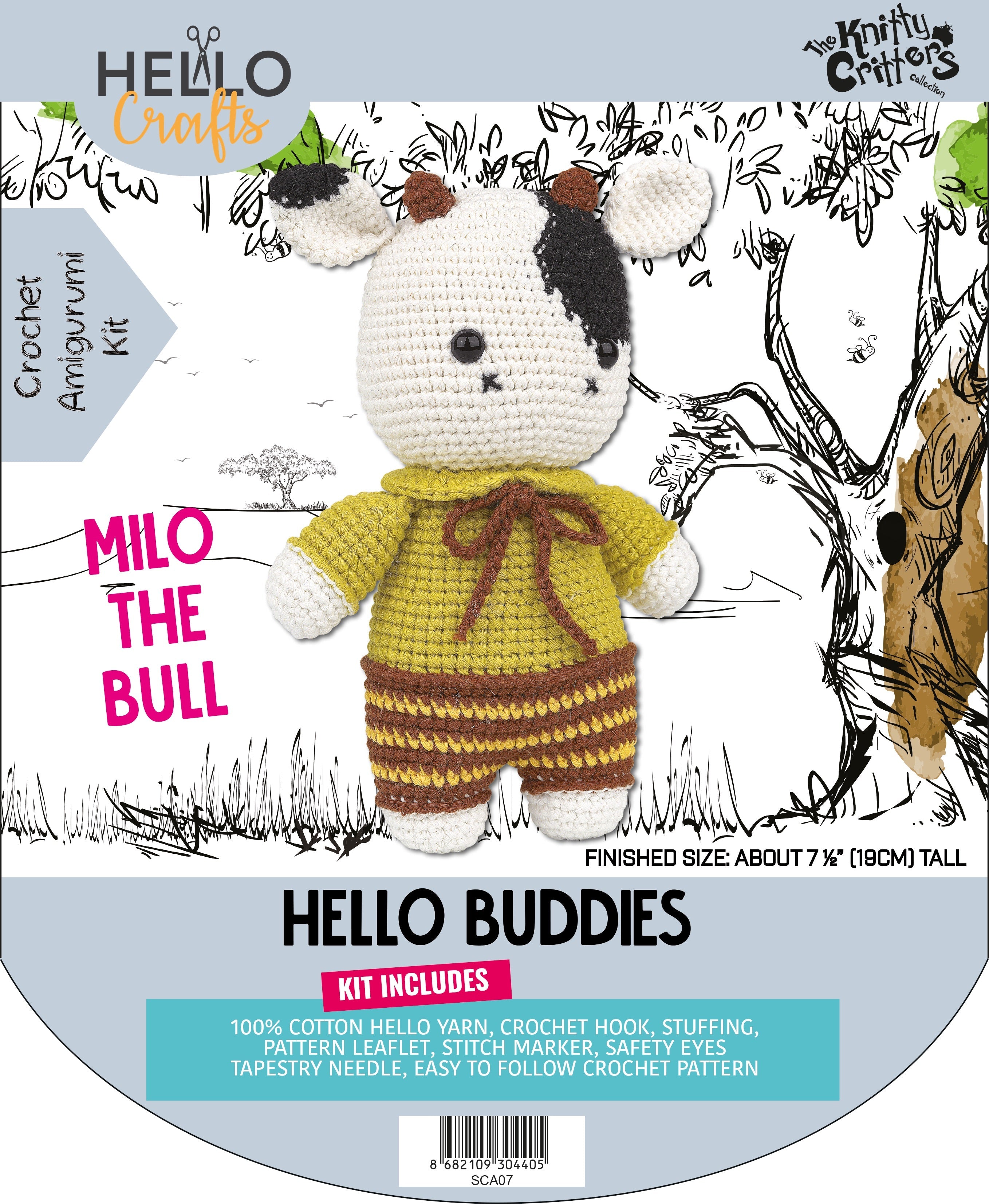 Knitty Critters - Hello Buddies - Milo The Bull