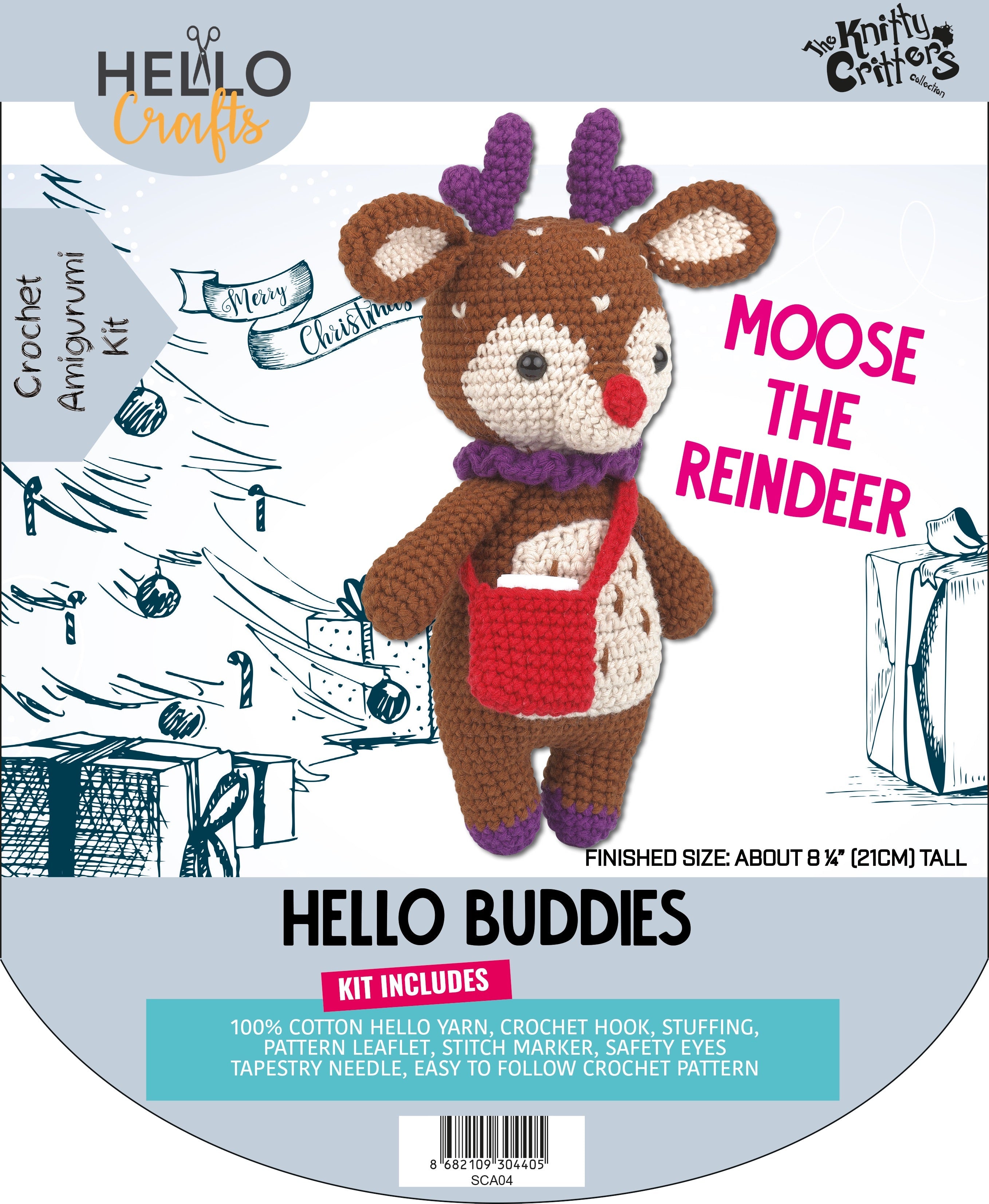 Knitty Critters - Hello Buddies - Moose The Reindeer