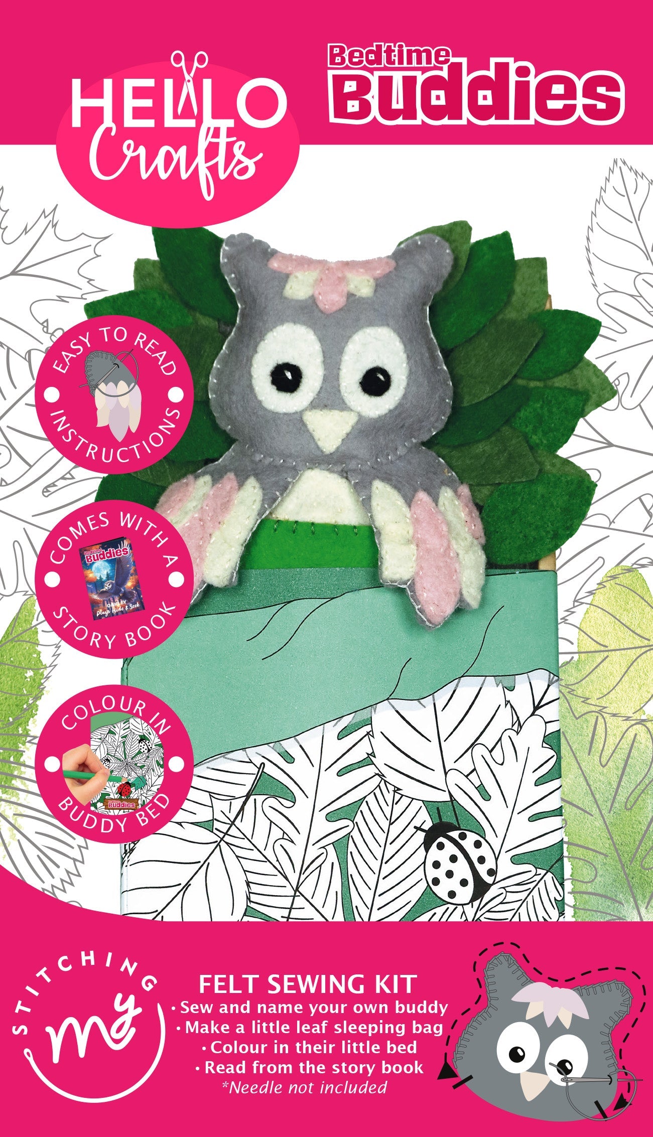 Bedtime Buddies Felt Sewing Kit - Oakley the Owl