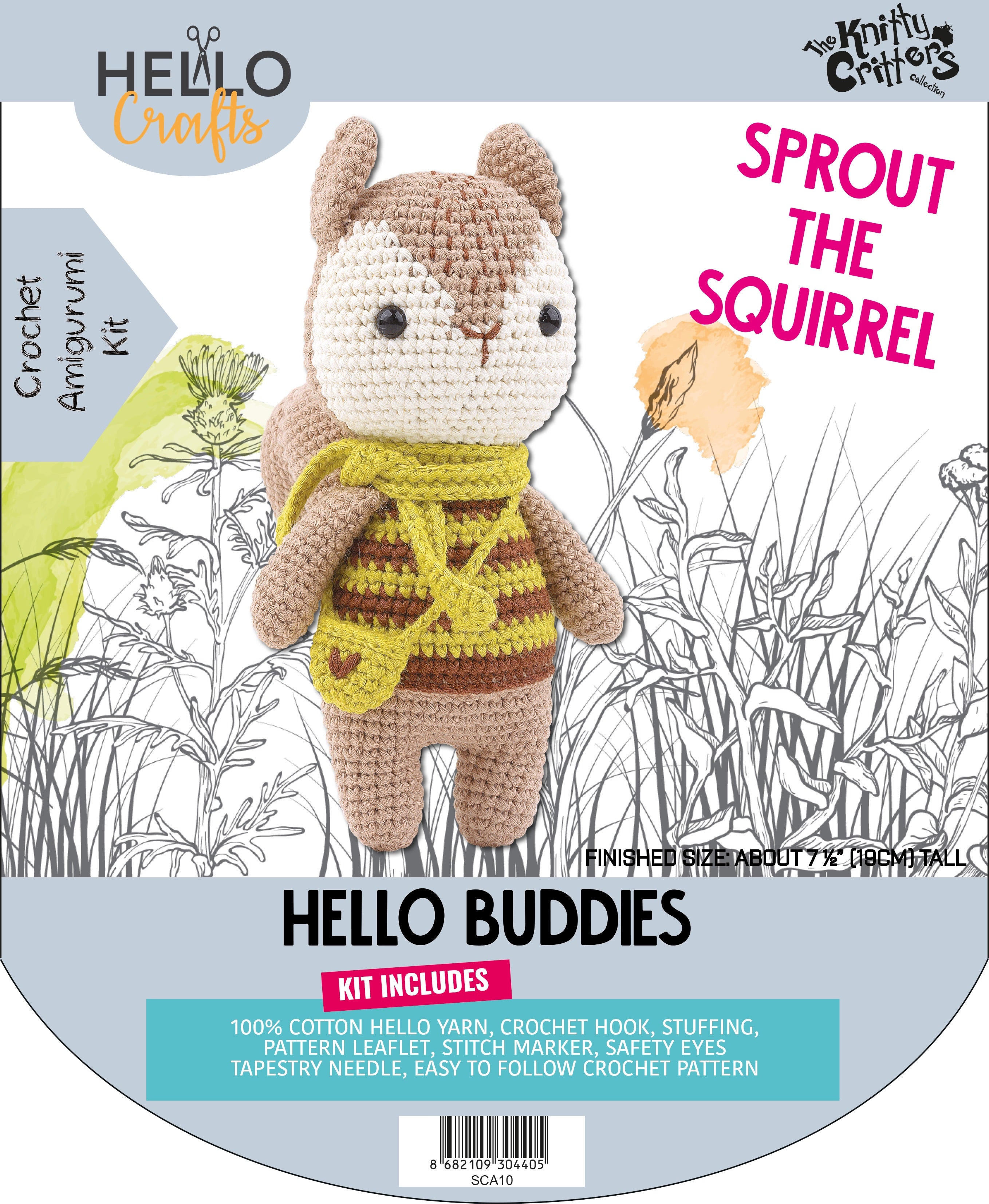 Knitty Critters - Hello Buddies - Sprout The Squirrel