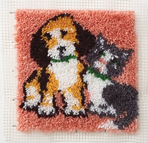 Wonderart Best Friends Latch Hook Rug Kit 12" x 12"