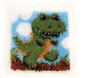 Wonderart Latch Hook Kit - Dinosaur 12" x 12"