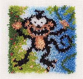 Wonderart Latch Hook Kit - Monkey 12" x 12"