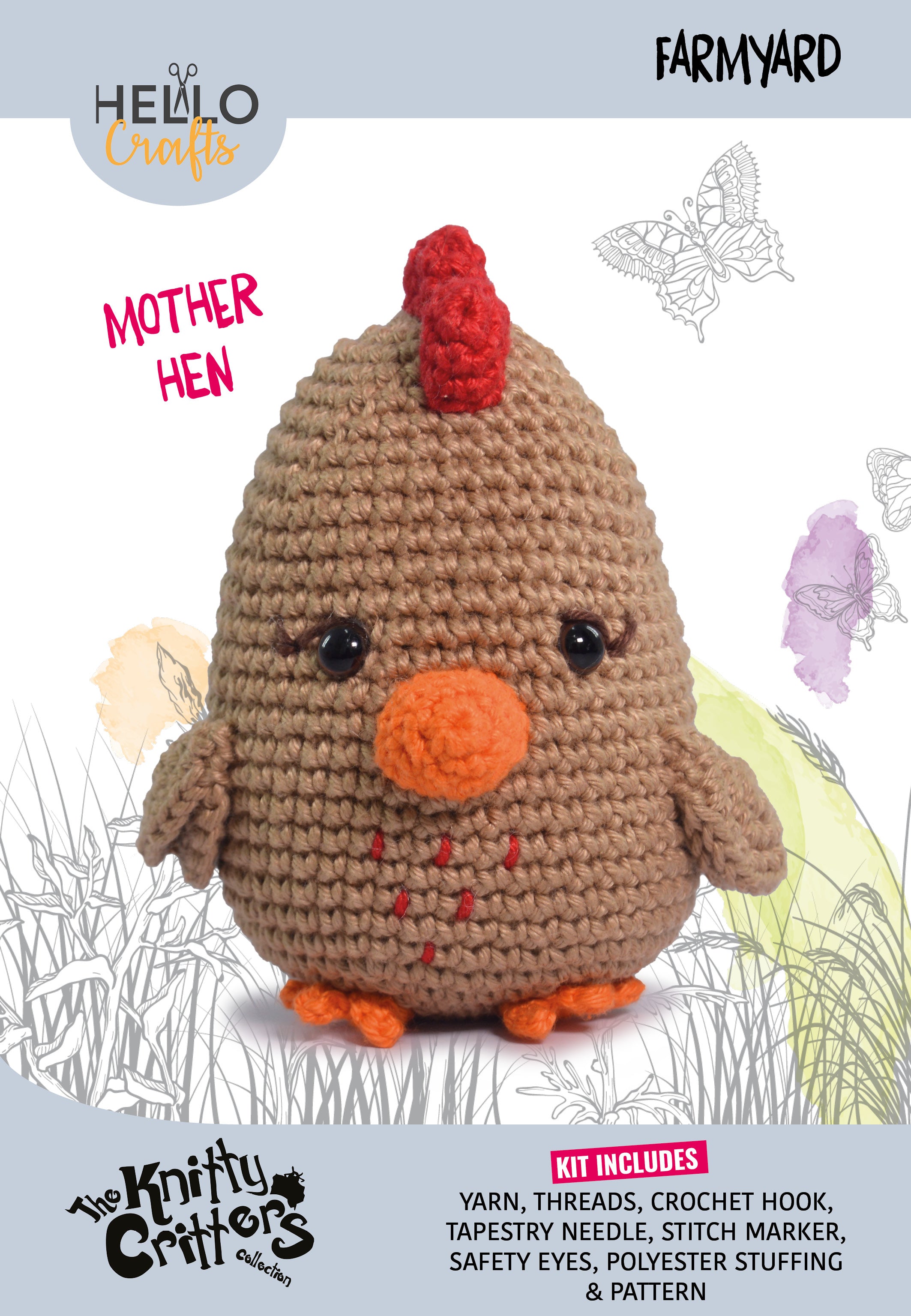 Knitty Critters - Farmyard Crochet Kit - Mother Hen