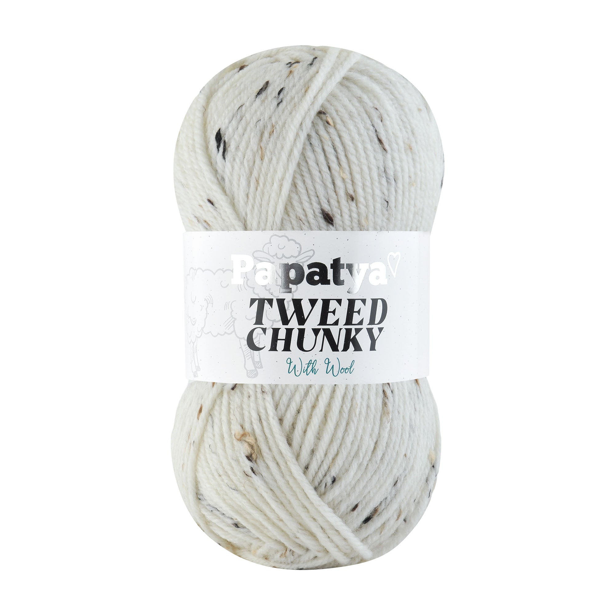 Papatya Tweed Chunky Aran Yarn 100g