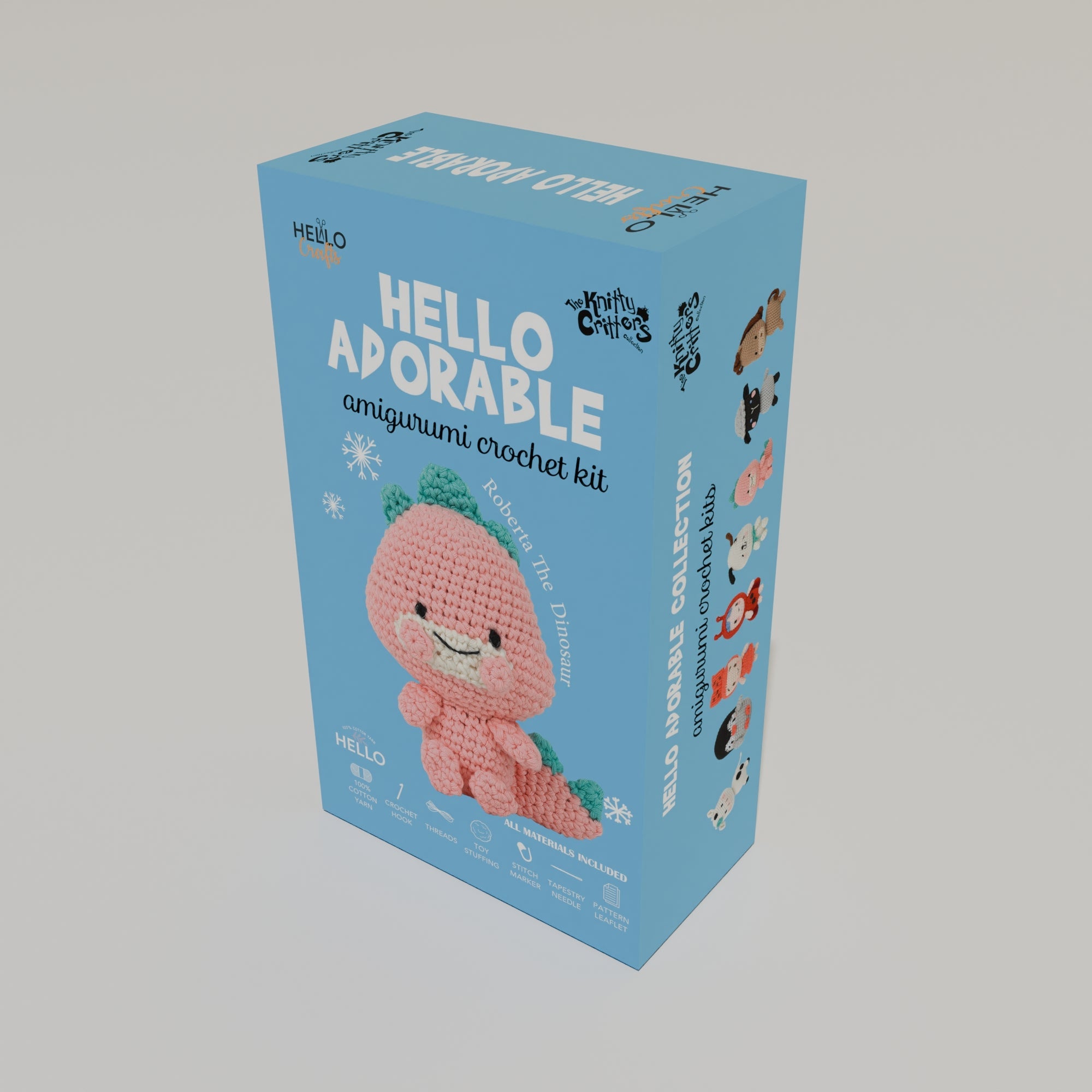 Knitty Critters - Adorables - Roberta The Dinosaur