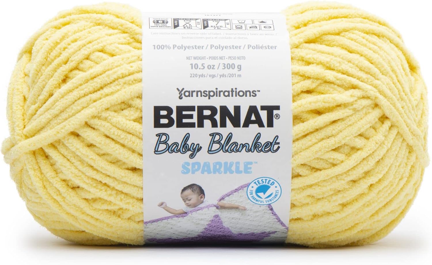 Bernat Baby Blanket Sparkle Super Chunky Yarn 300g