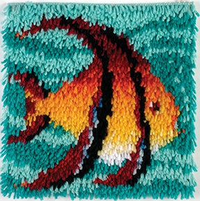 Wonderart Latch Hook Kit - Angel Fish 12" x 12"