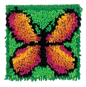 Wonderart Butterfly Latch Hook Rug Kit 8" x 8"