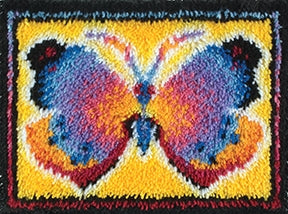 WonderArt Butterfly Fantasy Latch Hook Rug Kit 15" x 20"