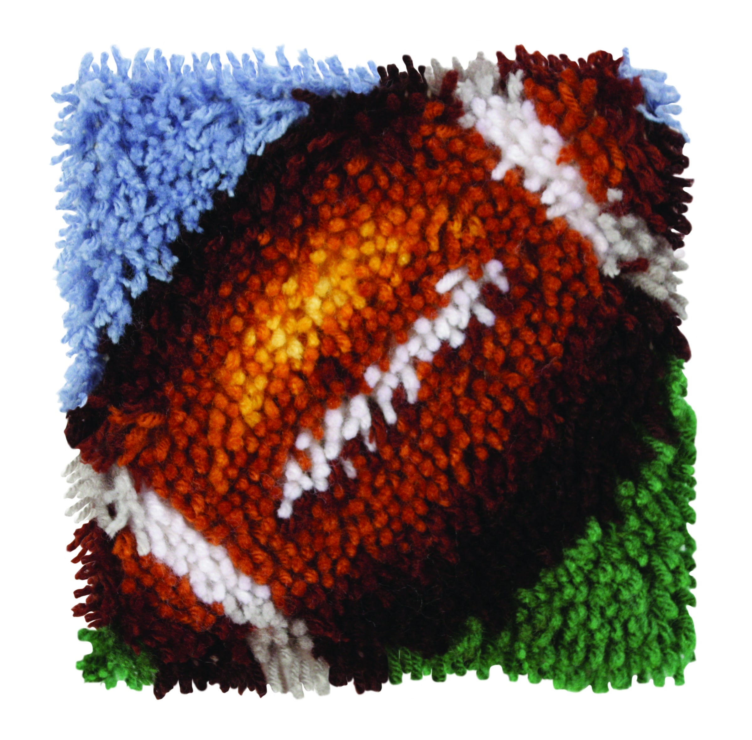 Wonderart Football Latch Hook Rug Kit 8" x 8"