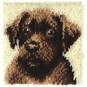 Wonderart Latch Hook Kit - Chocolate Pup 12" x 12"