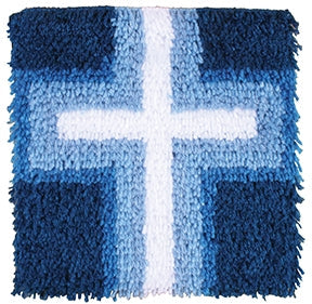 Wonderart Latch Hook Kit - Cross Of Light 12" x 12"