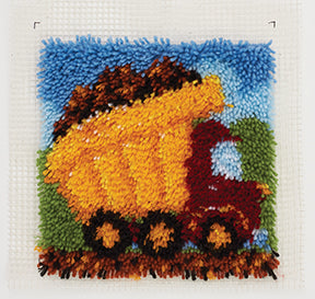 Wonderart Latch Hook Kit - Dump Truck 12" x 12"