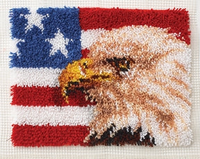 WonderArt American Eagle Latch Hook Rug Kit 15" x 20"