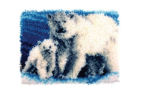 WonderArt Arctic Family Latch Hook Rug Kit 15" x 20"