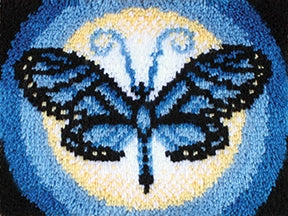 WonderArt Butterfly Moon Latch Hook Rug Kit 15" x 20"