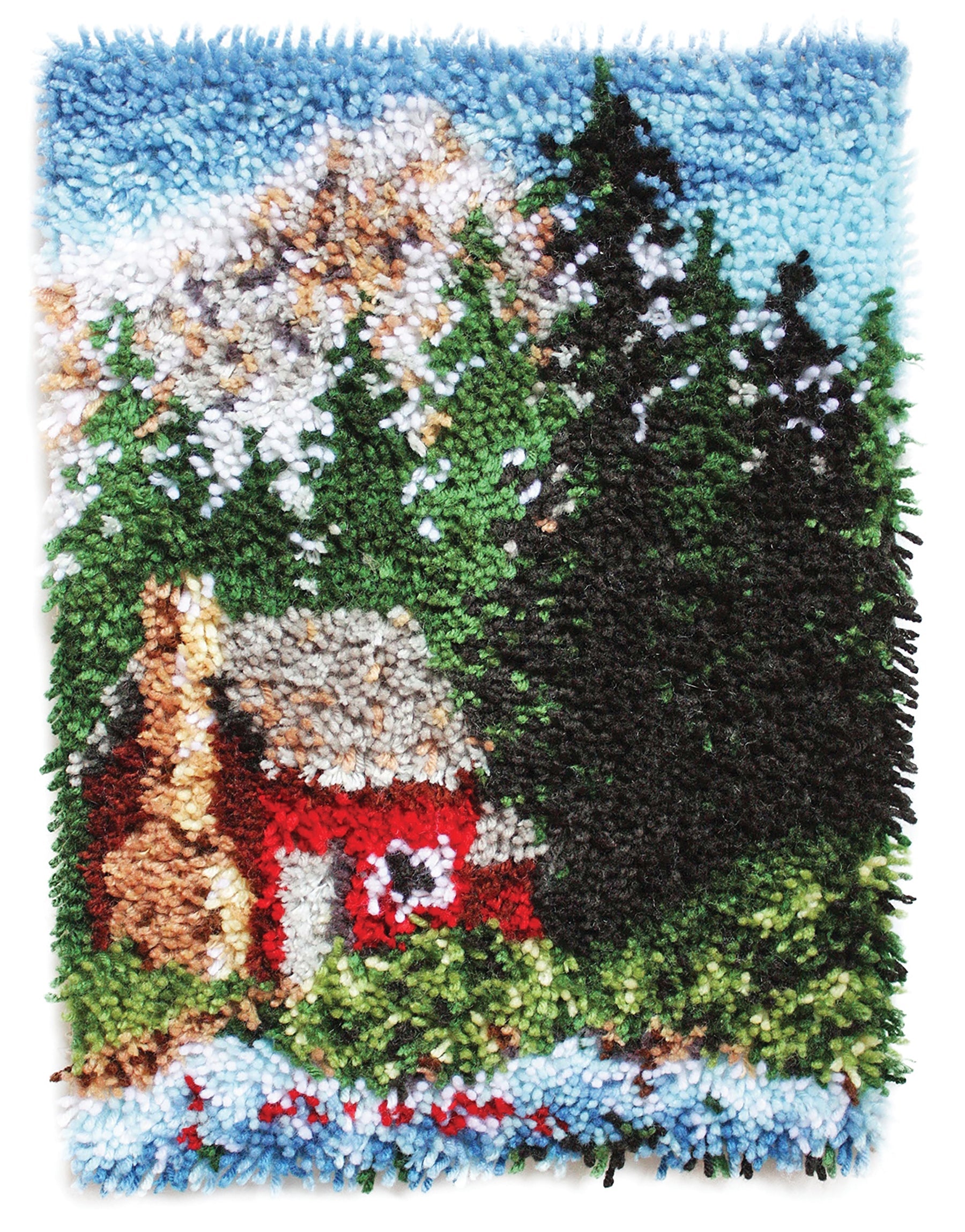 WonderArt Cozy Cabin Latch Hook Rug Kit 15" x 20"